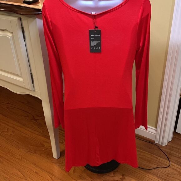 Molerani Size Small long sleeve red dress - Picture 2 of 8